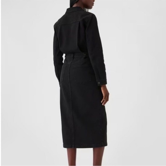GAP Black Denim Midi Dress - Picture 3 of 7